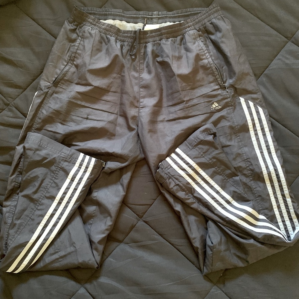 Medium size thrifted black adidas sweats